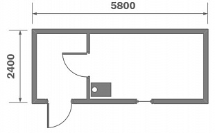 Баня щитовая 2 отделения (блок-хаус/вагонка)
