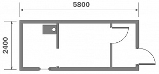 Баня щитовая 3 отделения (блок-хаус/вагонка)
